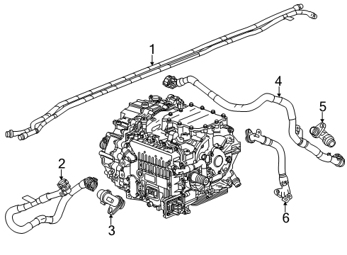 2025 Chevy Blazer EV Hose, Drive Motor Diagram for 85654887