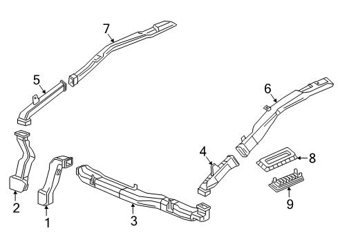 Outlet, Air Outlet Diagram for 84105603