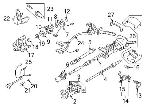 2005 Hummer H2 Lower Seal Diagram for 21996234