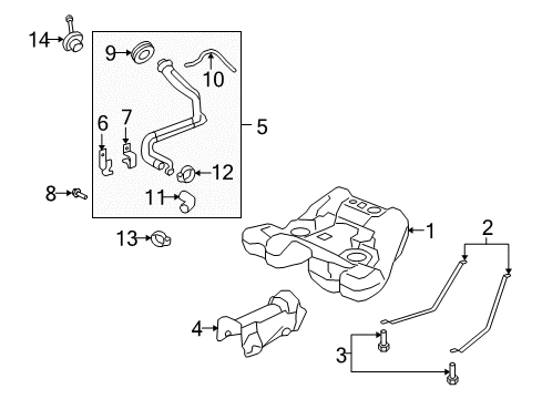 2008 Pontiac G8 Filler Hose Diagram for 92176967