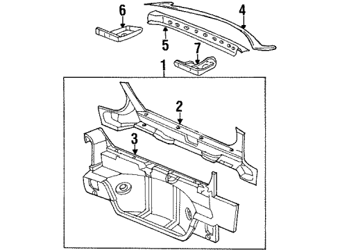 2001 Oldsmobile Aurora Rear Body Diagram