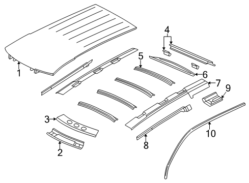 2006 Pontiac Montana Roof & Components Diagram