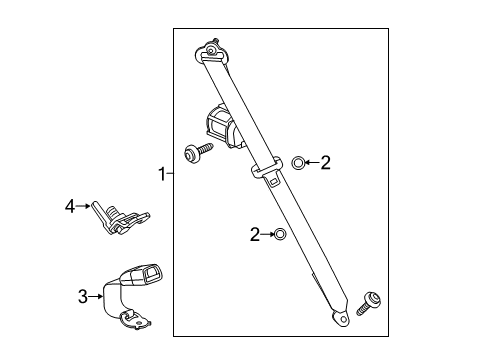 2014 Chevy Spark EV Rear Seat Belts Diagram