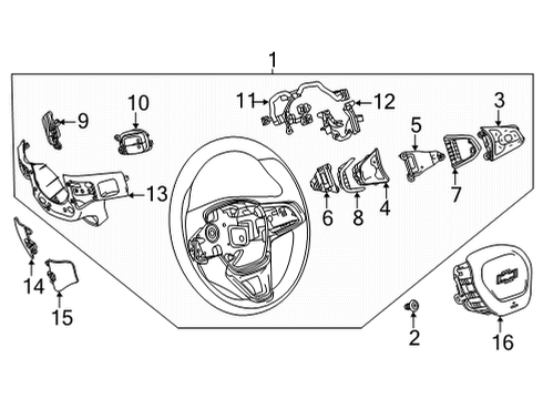 2023 Chevy Trailblazer Steering Wheel & Trim Diagram 2 - Thumbnail
