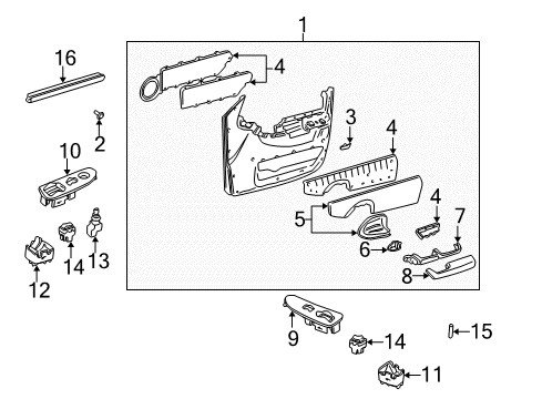 2000 Pontiac Montana Window Switch, Driver Side Diagram for 10387304