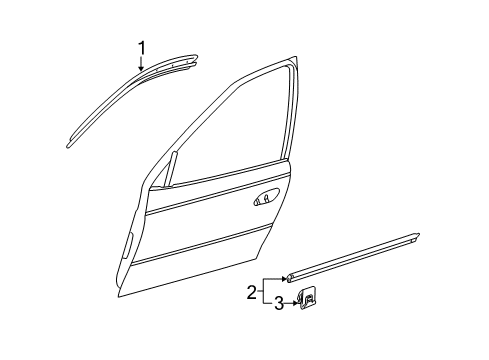 2006 Pontiac GTO Exterior Trim - Door Diagram