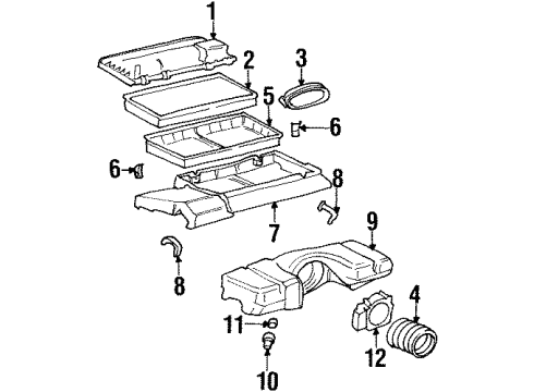 2000 Pontiac Firebird Outlet Duct Diagram for 25171732