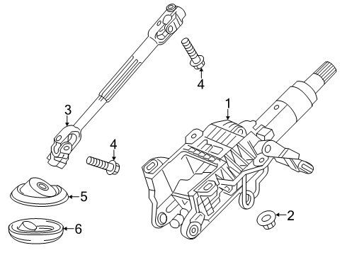 2025 Chevy Equinox Steering Column Assembly Diagram
