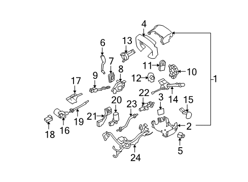 2008 Cadillac DTS Tilt Lever Diagram for 26069841