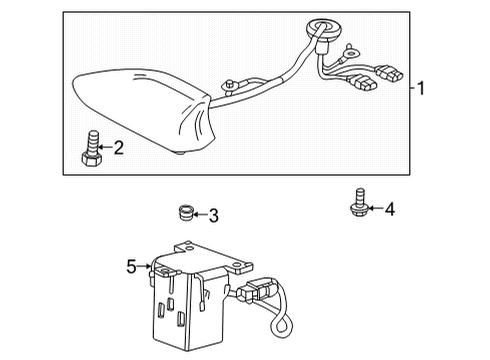 2024 GMC Hummer EV SUV Antenna & Radio Diagram