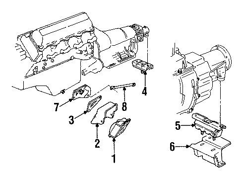 1991 Chevy C1500 Engine & Trans Mounting Diagram 4 - Thumbnail
