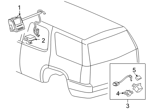 2008 Chevy Tahoe Camera Spacer, Rear Diagram for 15218778