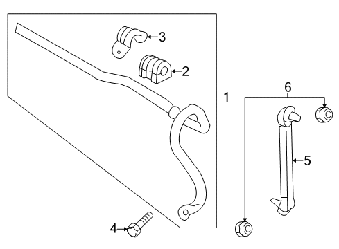 2016 Buick Envision Stabilizer Bar & Components Diagram 2 - Thumbnail