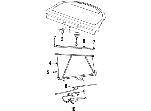 1998 Cadillac Catera Interior Trim - Rear Body Diagram