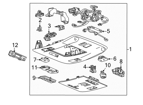 2019 Chevy Tahoe Overhead Console Diagram 2 - Thumbnail