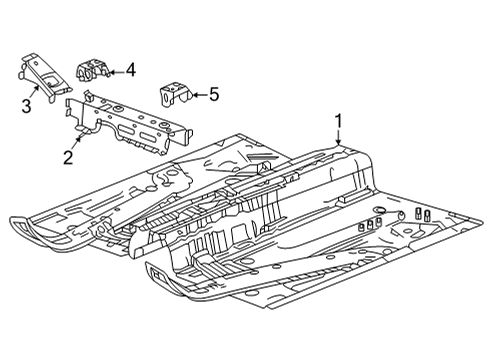2024 Buick Envision Floor & Rails Diagram