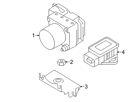 2016 Chevy City Express ABS Control Unit Bushing Diagram for 19316636