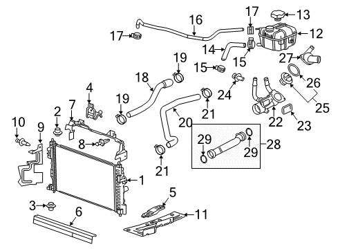 2011 Buick LaCrosse Lower Baffle, Driver Side Diagram for 20823652