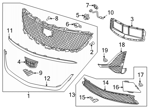 2024 Cadillac CT5 Front Camera Bracket Diagram for 42664825