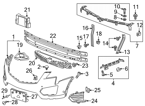 2022 Cadillac XT5 Drive Shaft Bolt Diagram for 11589165