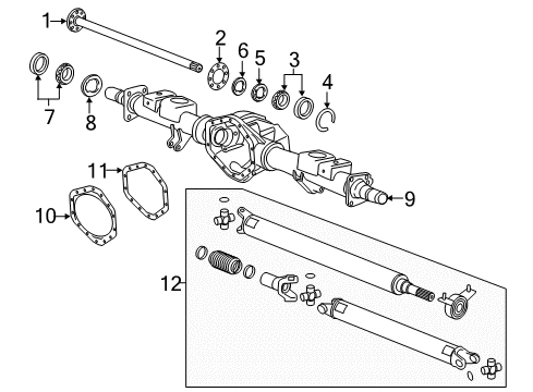 2016 Chevy Silverado 3500 HD Drive Shaft Diagram for 23396450