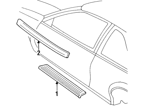 1995 Chevy Beretta Interior Trim - Rocker Panel Diagram