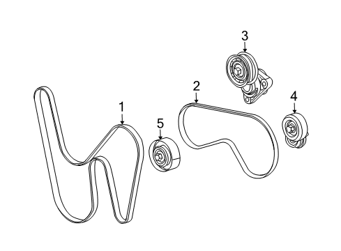 2004 Cadillac CTS Belts & Pulleys Diagram
