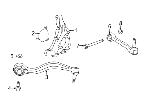 2014 Cadillac ATS Front Suspension Components Diagram 3 - Thumbnail