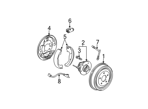 2005 Chevy Equinox Brake Components Diagram 2 - Thumbnail