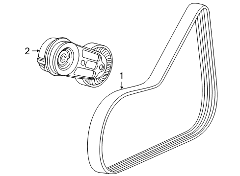 2015 Chevy Cruze Belts & Pulleys - Belts Diagram 2 - Thumbnail
