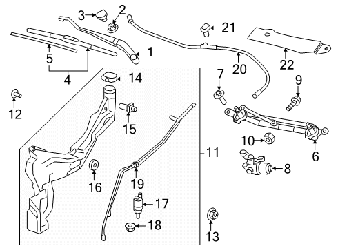 2025 Chevy Equinox Wiper & Washer Components Diagram 2 - Thumbnail