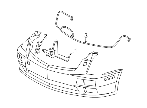 2005 Cadillac STS Washer Nozzle, Driver Side Diagram for 22812951