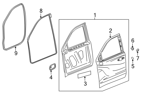 2024 Chevy Silverado 1500 Door & Components Diagram 2 - Thumbnail