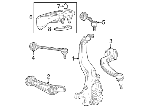 2025 Cadillac LYRIQ Link Assembly-Front Control Front Diagram for 85777747