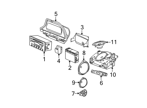 2002 Saturn L100 Tweeter Diagram for 90379282