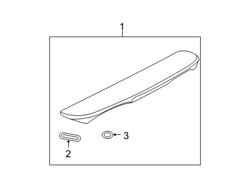 2005 Pontiac Grand Prix Spoiler, Rear Diagram for 19120356