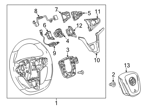 2016 Buick Regal Steering Wheel & Trim Diagram 2 - Thumbnail