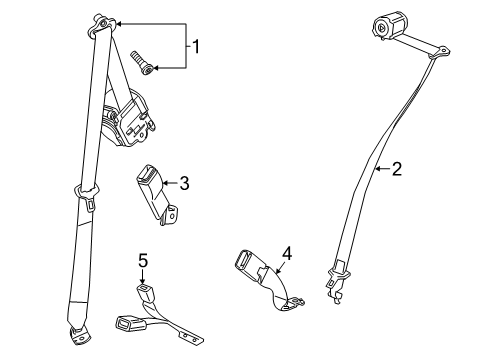 2025 Chevy Traverse Third Row Seat Belts Diagram