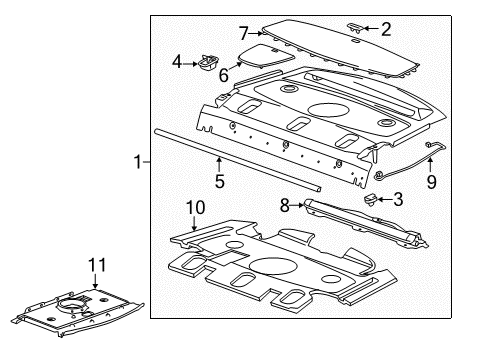 2016 Cadillac XTS Anchor Cover Diagram for 22765832