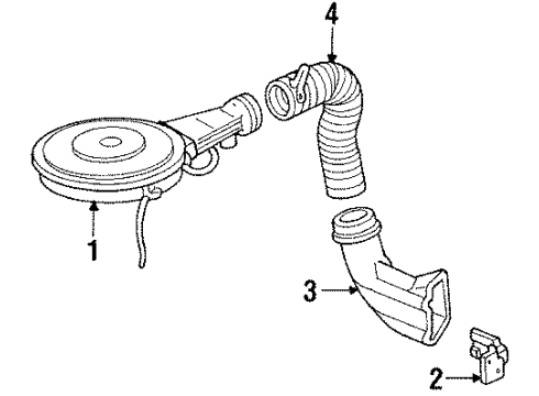 1986 Pontiac 6000 Air Cleaner Diagram for 25042862