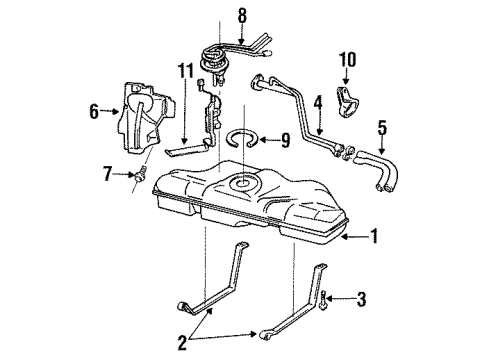 1993 Buick Skylark Fuel System Components Diagram