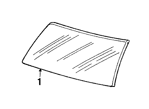 1986 Buick LeSabre Glass - Windshield Diagram