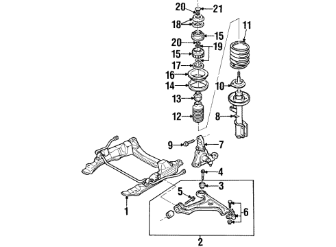 1998 Cadillac Catera Top Nut Diagram for 90251985