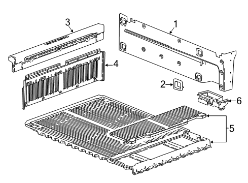 2017 Chevy Silverado 1500 Front Panel Diagram for 84163680