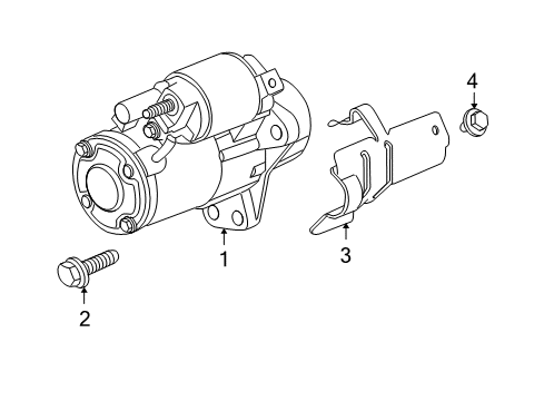 2007 GMC Acadia Heat Shield Bolt Diagram for 11609376