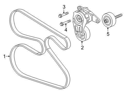 2024 Chevy Traverse Limited Belts & Pulleys Diagram