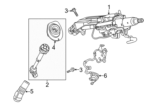 2010 Chevy Traverse Steering Column Assembly Diagram