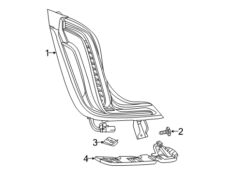 2019 Cadillac XTS Tail Lamp Assembly, Rear Driver Side Diagram for 84607637
