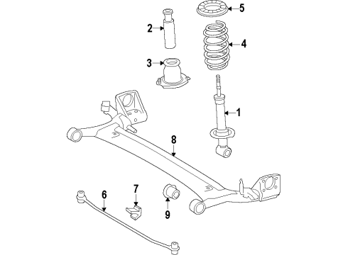 2009 Pontiac Vibe Rear Suspension Diagram