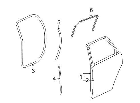 2011 Chevy Traverse Door & Components Diagram
